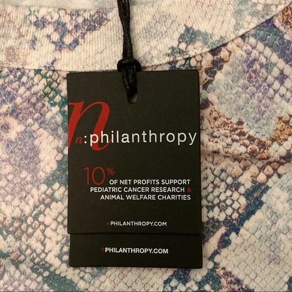 n:Philanthropy Snakeskin Print Cotton Tee, Size S - Picture 9 of 9